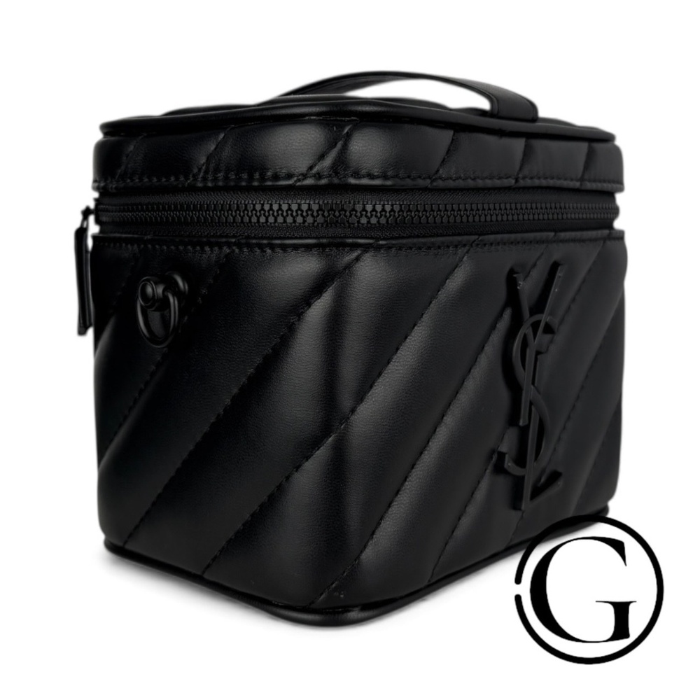 YSL Yves Saint Laurent Beaute Beauty GWP VIP Vanity Case Converted Bag Black NEW - Picture 2 of 11